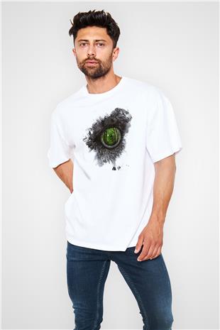 Swallow The Sun Baskılı Beyaz Unisex Oversize Tişört - Tshirt