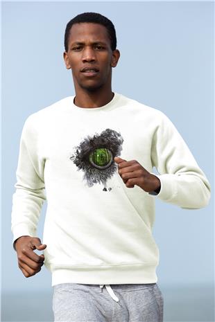 Swallow The Sun Baskılı Beyaz Unisex Sweatshirt