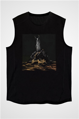 Swallow The Sun Baskılı Unisex Siyah Kolsuz Tişört - Tshirt