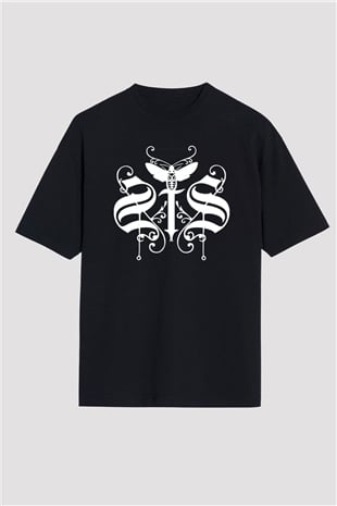 Swallow The Sun Baskılı Unisex Siyah Oversize Tişört - Tshirt