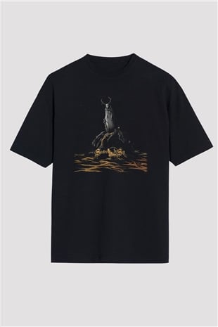 Swallow The Sun Baskılı Unisex Siyah Oversize Tişört - Tshirt