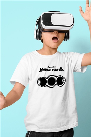 Swedish House Mafia Baskılı Beyaz Unisex Çocuk Tişört