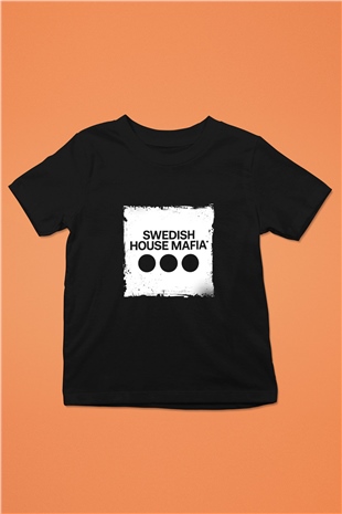 Swedish House Mafia Baskılı Unisex Siyah Çocuk Tişört