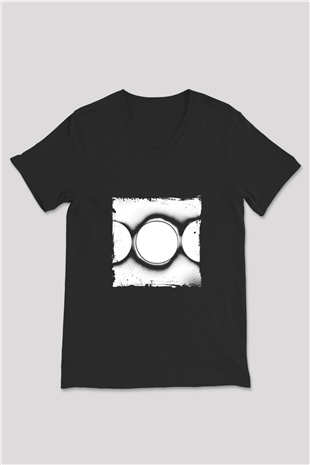 Swedish House Mafia Baskılı Unisex Siyah V Yaka Tişört