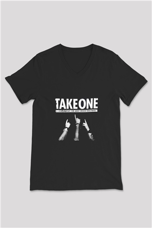 Swedish House Mafia Baskılı Unisex Siyah V Yaka Tişört