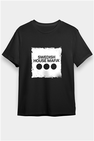 Swedish House Mafia Baskılı Unisex Siyah Tişört