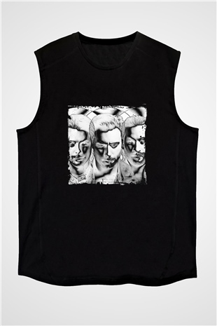 Swedish House Mafia Baskılı Unisex Siyah Kolsuz Tişört
