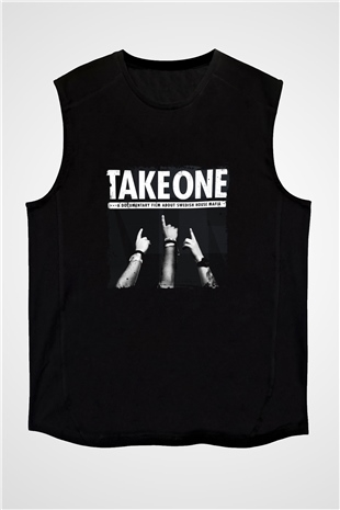 Swedish House Mafia Baskılı Unisex Siyah Kolsuz Tişört