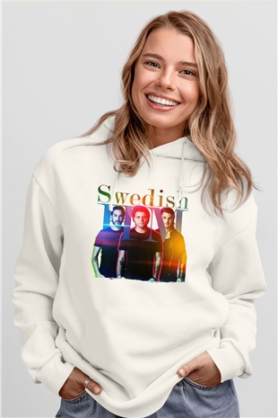 Swedish House Mafia Beyaz Unisex Kapüşonlu Sweatshirt