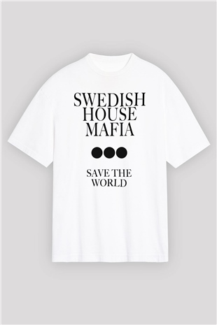 Swedish House Mafia Beyaz Unisex Oversize Tişört T-Shirt