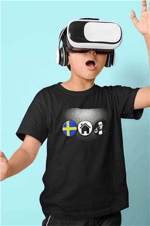 Swedish House Mafia Siyah Unisex Çocuk Tişört