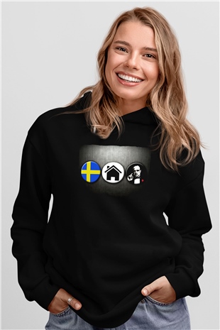 Swedish House Mafia Siyah Unisex Kapüşonlu Sweatshirt