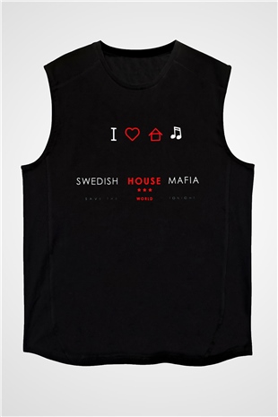 Swedish House Mafia Siyah Unisex Kolsuz Tişört