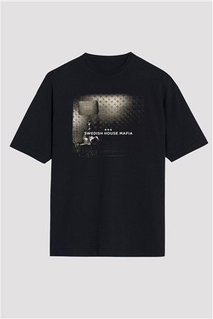 Swedish House Mafia Siyah Oversize Tişört Oversize T-shirt - TişörtFabrikası