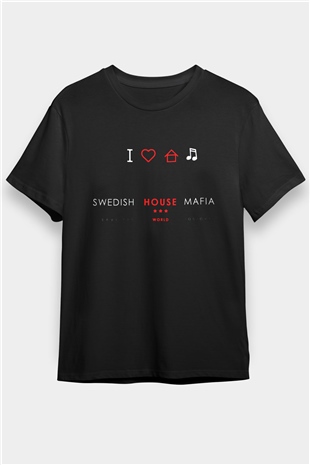 Swedish House Mafia Siyah Unisex Tişört T-Shirt - TişörtFabrikası