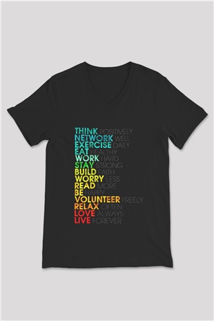 Swedish House Mafia Siyah Unisex V Yaka Tişört T-Shirt