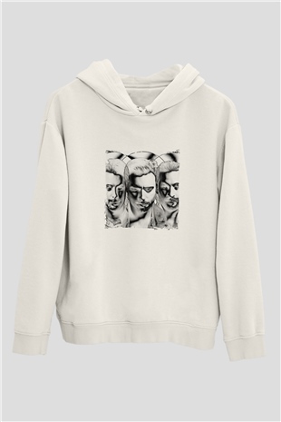 Swedish House MafiaBaskılı Beyaz Hoodie