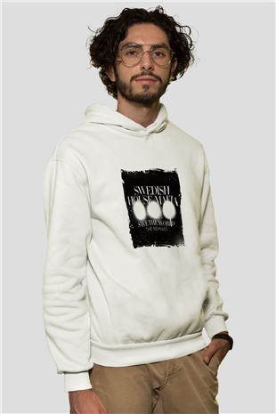 Swedish House MafiaBaskılı Beyaz Hoodie