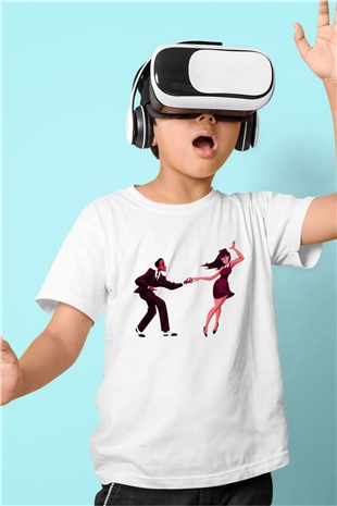 Swing Baskılı Beyaz Unisex Çocuk Tişört
