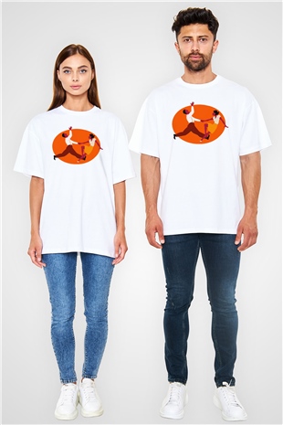 Swing Beyaz Unisex Oversize Tişört T-Shirt