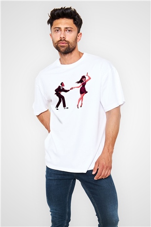 Swing Beyaz Unisex Oversize Tişört T-Shirt