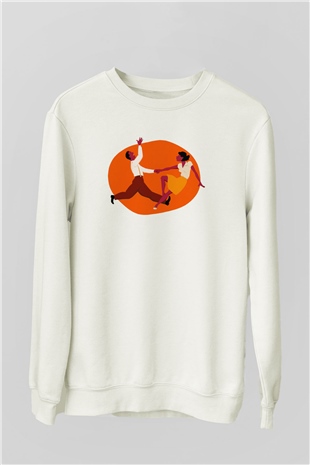 Swing Beyaz Unisex Sweatshirt