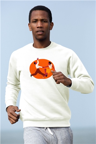 Swing Beyaz Unisex Sweatshirt