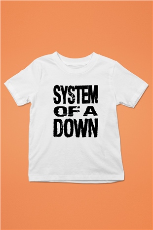 System of a Down Baskılı Beyaz Unisex Çocuk Tişört