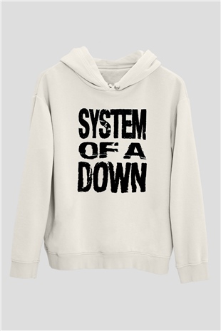 System of a Down Beyaz Unisex Hoodie