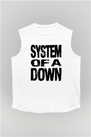 System of a Down Beyaz Unisex Kolsuz Tişört