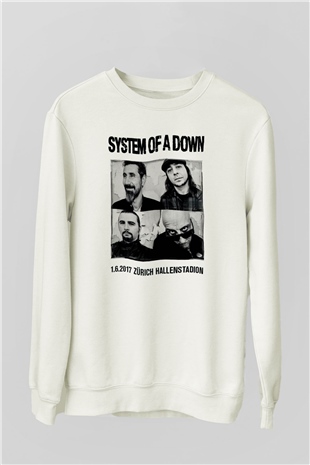 System of a Down Beyaz Unisex Sweatshirt