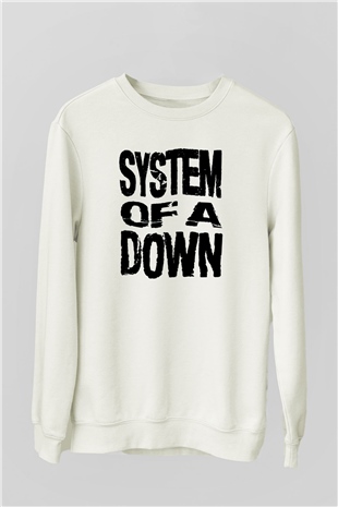 System of a Down Beyaz Unisex Sweatshirt