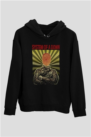 System of a Down Siyah Unisex Kapşonlu Sweatshirt