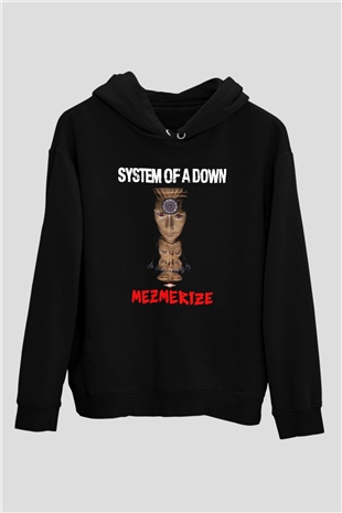 System of a Down Siyah Unisex Kapşonlu Sweatshirt