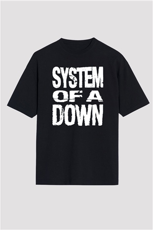 System of a Down Siyah Unisex Oversize Tişört T-Shirt
