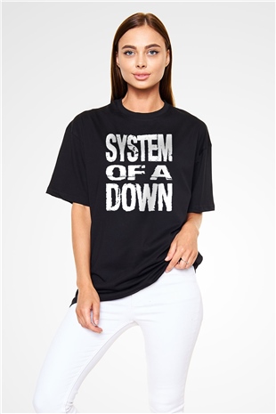 System of a Down Siyah Unisex Oversize Tişört T-Shirt
