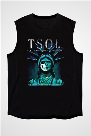 T.S.O.L. Siyah Unisex Kolsuz Tişört