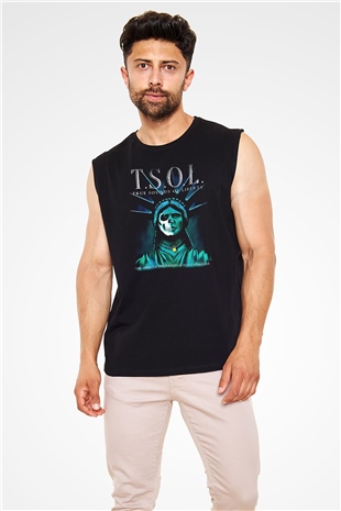 T.S.O.L. Siyah Unisex Kolsuz Tişört