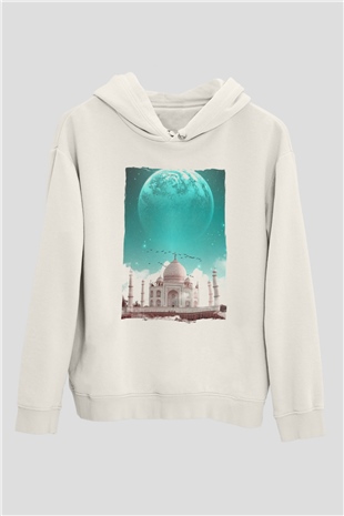 Tac Mahal Beyaz Unisex Hoodie