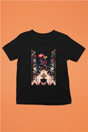 Tac Mahal Siyah Unisex Çocuk Tişört