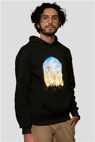 Tac Mahal Siyah Unisex Hoodie