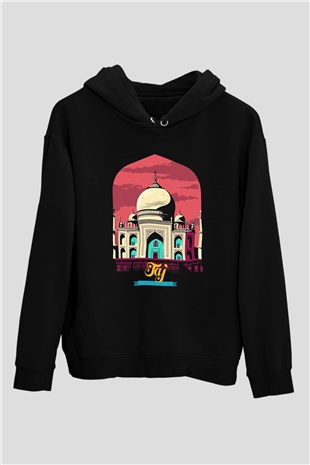 Tac Mahal Siyah Unisex Hoodie