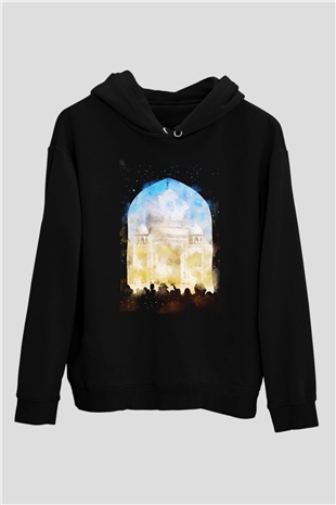 Tac Mahal Siyah Unisex Hoodie