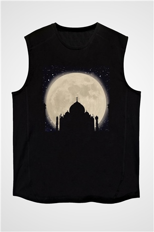 Tac Mahal Siyah Unisex Kolsuz Tişört