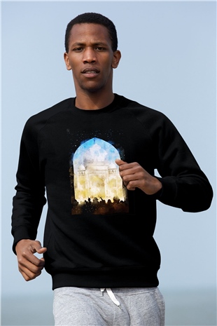 Tac Mahal Siyah Unisex Sweatshirt