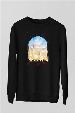 Tac Mahal Siyah Unisex Sweatshirt