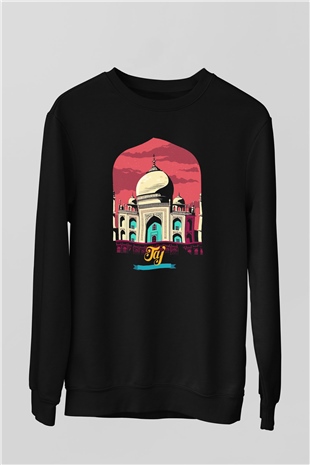 Tac Mahal Siyah Unisex Sweatshirt