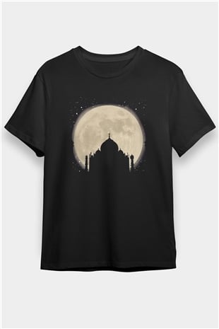 Tac Mahal Siyah Unisex Tişört T-Shirt - TişörtFabrikası