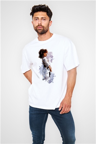 Taekwondo Beyaz Unisex Oversize Tişört T-Shirt