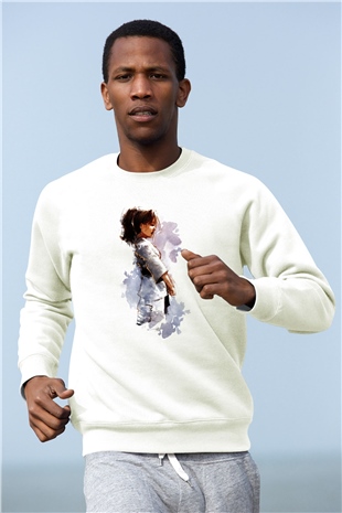 Taekwondo Beyaz Unisex Sweatshirt